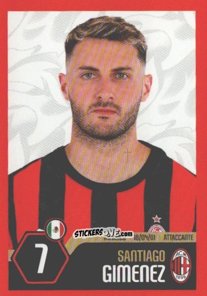 Figurina Santiago Jimenez - A.C. Milan 2025-2026
 n. 38 - Euro Publishing