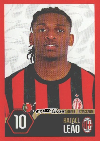 Figurina Rafael Leao - A.C. Milan 2025-2026
 n. 39 - Euro Publishing