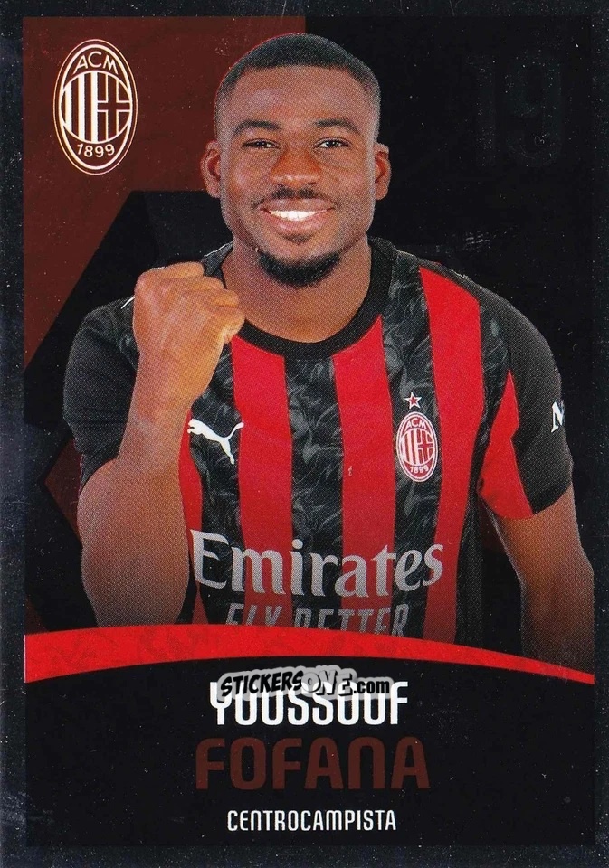 Figurina Youssouf Fofana - A.C. Milan 2025-2026
 n. M18 - Euro Publishing