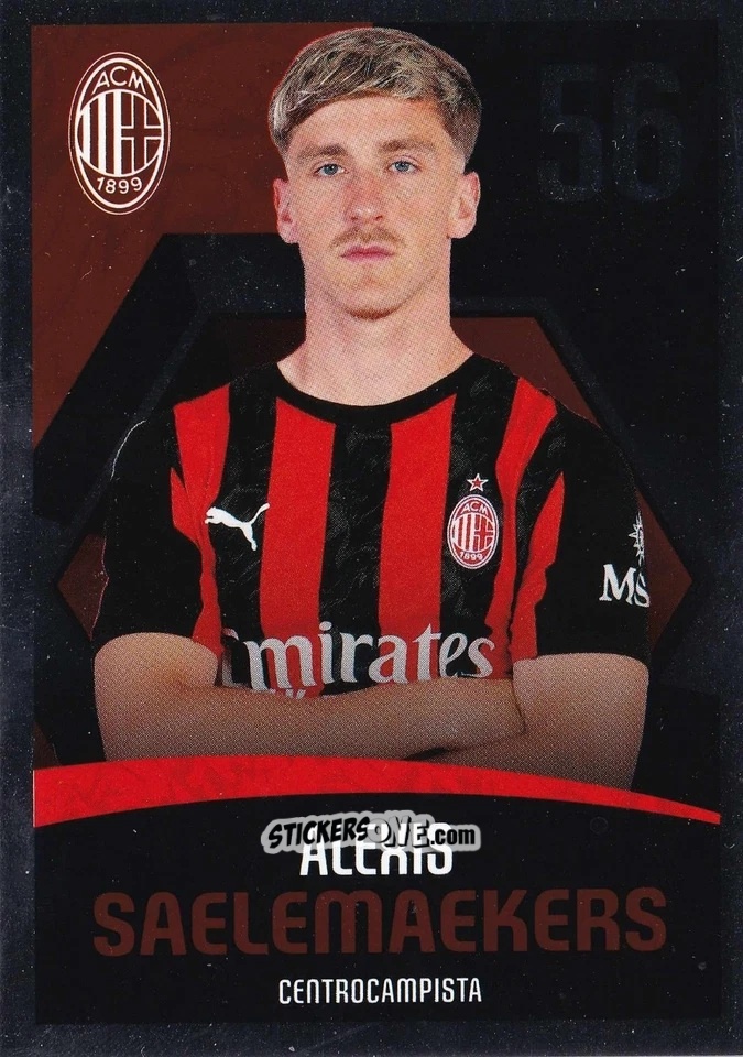 Sticker Alexis Saelemaekers - A.C. Milan 2025-2026
 n. M20 - Euro Publishing