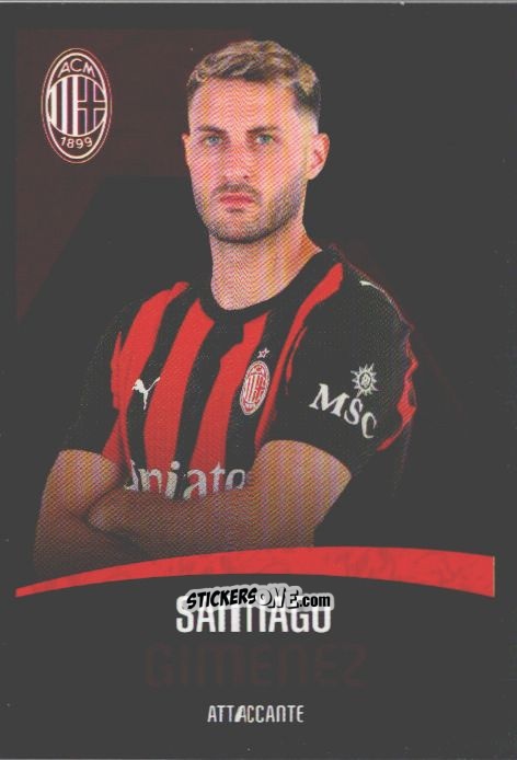 Sticker Santiago Jimenez - A.C. Milan 2025-2026
 n. M21 - Euro Publishing