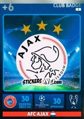 Sticker Team Logo - UEFA Champions League 2014-2015. Adrenalyn XL n. 3 - Panini