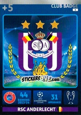 Sticker Team Logo - UEFA Champions League 2014-2015. Adrenalyn XL n. 4 - Panini