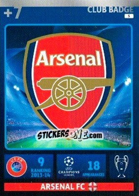 Sticker Team Logo - UEFA Champions League 2014-2015. Adrenalyn XL n. 5 - Panini