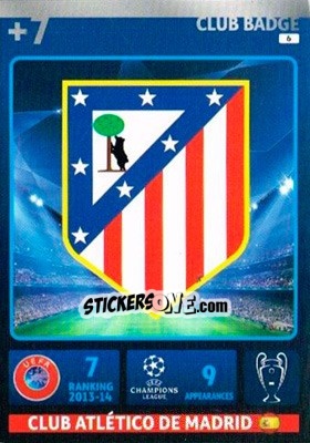 Sticker Team Logo - UEFA Champions League 2014-2015. Adrenalyn XL n. 6 - Panini
