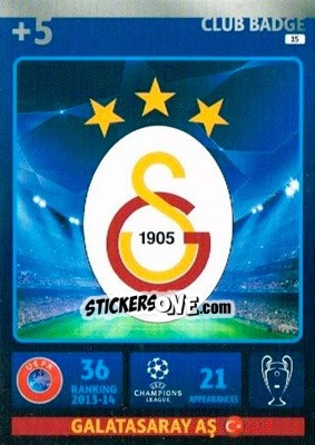Sticker Team Logo - UEFA Champions League 2014-2015. Adrenalyn XL n. 15 - Panini