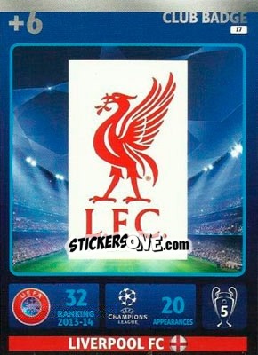 Sticker Team Logo - UEFA Champions League 2014-2015. Adrenalyn XL n. 17 - Panini