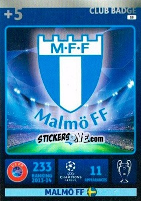 Sticker Team Logo - UEFA Champions League 2014-2015. Adrenalyn XL n. 18 - Panini