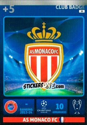 Sticker Team Logo - UEFA Champions League 2014-2015. Adrenalyn XL n. 20 - Panini
