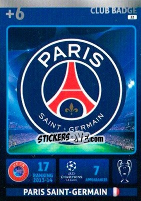 Sticker Team Logo - UEFA Champions League 2014-2015. Adrenalyn XL n. 22 - Panini