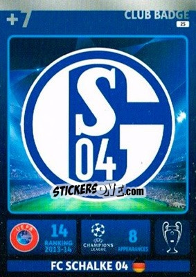 Sticker Team Logo - UEFA Champions League 2014-2015. Adrenalyn XL n. 25 - Panini