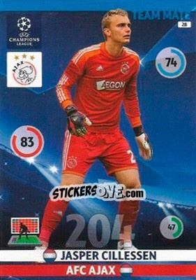 Sticker Jasper Cillessen - UEFA Champions League 2014-2015. Adrenalyn XL n. 28 - Panini