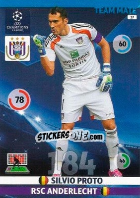 Sticker Silvio Proto - UEFA Champions League 2014-2015. Adrenalyn XL - Panini