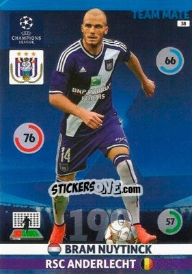 Sticker Bram Nuytinck - UEFA Champions League 2014-2015. Adrenalyn XL n. 38 - Panini
