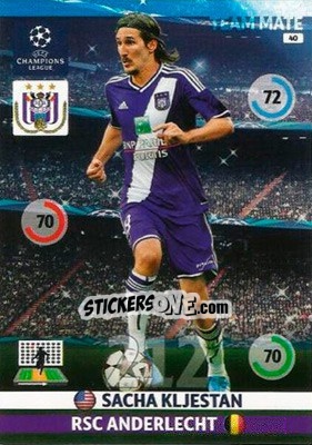 Sticker Sacha Kljestan - UEFA Champions League 2014-2015. Adrenalyn XL n. 40 - Panini