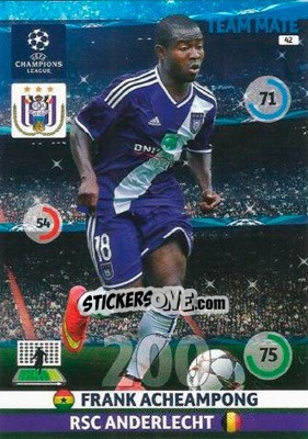 Sticker Frank Acheampong - UEFA Champions League 2014-2015. Adrenalyn XL n. 42 - Panini