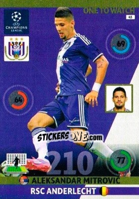Sticker Aleksandar Mitrovic - UEFA Champions League 2014-2015. Adrenalyn XL n. 43 - Panini