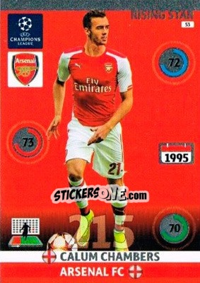 Sticker Calum Chambers - UEFA Champions League 2014-2015. Adrenalyn XL n. 53 - Panini