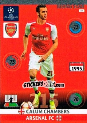 Cromo Calum Chambers - UEFA Champions League 2014-2015. Adrenalyn XL - Panini