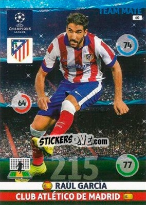 Sticker Raúl García - UEFA Champions League 2014-2015. Adrenalyn XL - Panini