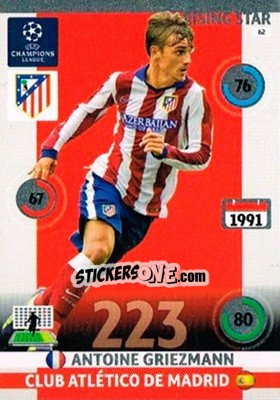 Sticker Antoine Griezmann - UEFA Champions League 2014-2015. Adrenalyn XL n. 62 - Panini