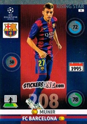 Sticker Munir - UEFA Champions League 2014-2015. Adrenalyn XL - Panini