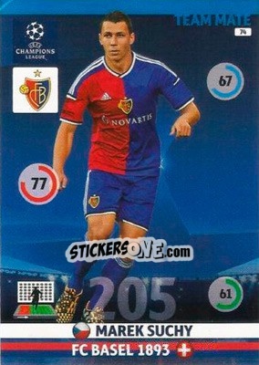 Sticker Marek Suchy - UEFA Champions League 2014-2015. Adrenalyn XL n. 74 - Panini