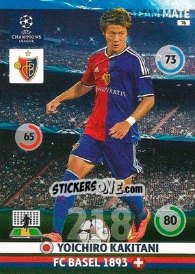 Sticker Yoichiro Kakitani - UEFA Champions League 2014-2015. Adrenalyn XL n. 76 - Panini