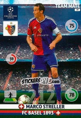Sticker Marco Streller - UEFA Champions League 2014-2015. Adrenalyn XL n. 77 - Panini