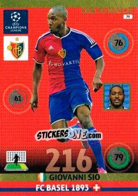 Sticker Giovanni Sio - UEFA Champions League 2014-2015. Adrenalyn XL - Panini