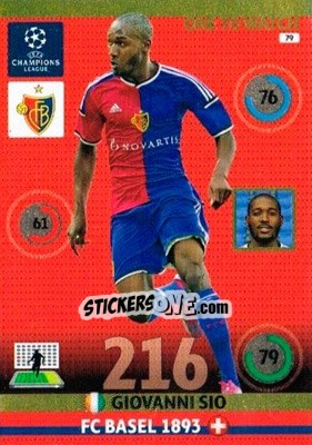 Sticker Giovanni Sio - UEFA Champions League 2014-2015. Adrenalyn XL n. 79 - Panini