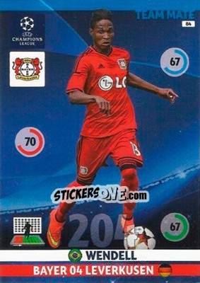 Sticker Wendell - UEFA Champions League 2014-2015. Adrenalyn XL n. 84 - Panini