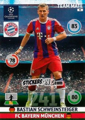 Sticker Bastian Schweinsteiger - UEFA Champions League 2014-2015. Adrenalyn XL n. 95 - Panini