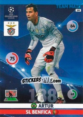 Sticker Artur - UEFA Champions League 2014-2015. Adrenalyn XL n. 100 - Panini