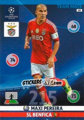 Sticker Maxi Pereira - UEFA Champions League 2014-2015. Adrenalyn XL n. 102 - Panini