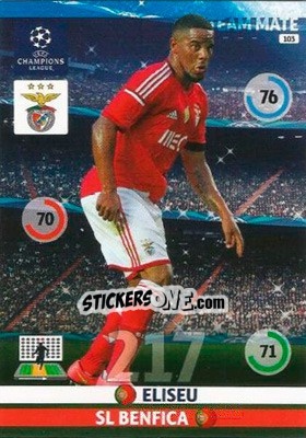 Sticker Eliseu - UEFA Champions League 2014-2015. Adrenalyn XL - Panini