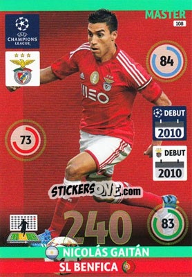 Sticker Nicolás Gaitán - UEFA Champions League 2014-2015. Adrenalyn XL n. 108 - Panini