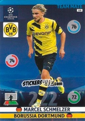 Sticker Marcel Schmelzer - UEFA Champions League 2014-2015. Adrenalyn XL - Panini