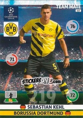 Cromo Sebastian Kehl - UEFA Champions League 2014-2015. Adrenalyn XL - Panini