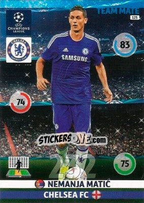 Sticker Nemanja Matic - UEFA Champions League 2014-2015. Adrenalyn XL n. 123 - Panini