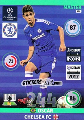 Sticker Oscar - UEFA Champions League 2014-2015. Adrenalyn XL n. 126 - Panini