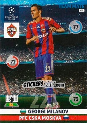 Cromo Georgi Milanov - UEFA Champions League 2014-2015. Adrenalyn XL n. 132 - Panini