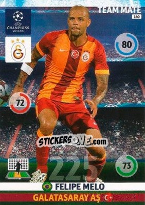 Cromo Felipe Melo - UEFA Champions League 2014-2015. Adrenalyn XL - Panini