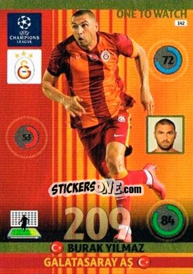 Sticker Burak Yilmaz - UEFA Champions League 2014-2015. Adrenalyn XL n. 142 - Panini