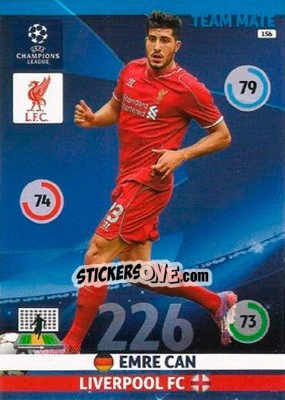 Sticker Emre Can - UEFA Champions League 2014-2015. Adrenalyn XL n. 156 - Panini