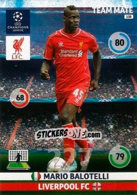 Sticker Mario Balotelli - UEFA Champions League 2014-2015. Adrenalyn XL n. 158 - Panini
