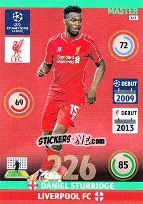 Sticker Daniel Sturridge - UEFA Champions League 2014-2015. Adrenalyn XL n. 162 - Panini
