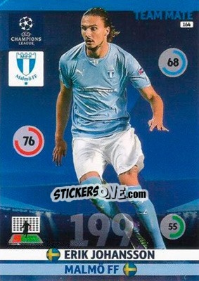 Sticker Erik Johansson - UEFA Champions League 2014-2015. Adrenalyn XL n. 164 - Panini