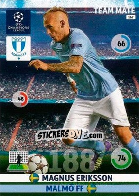Cromo Magnus Eriksson - UEFA Champions League 2014-2015. Adrenalyn XL n. 167 - Panini