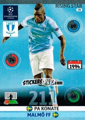 Sticker Pa Konate - UEFA Champions League 2014-2015. Adrenalyn XL n. 170 - Panini
